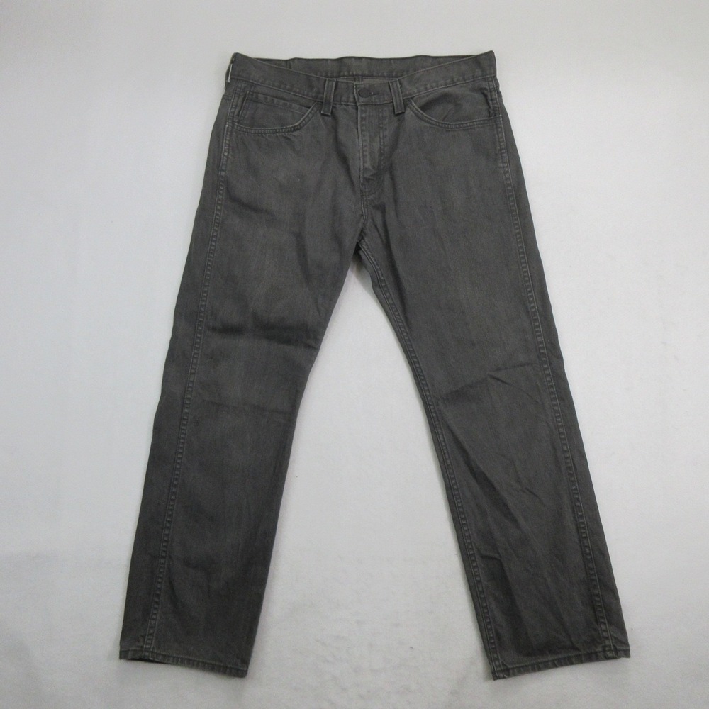 Levi's Mens Jeans 36 Slim Straight 513 Cotton Denim Pants Charcoal Gray